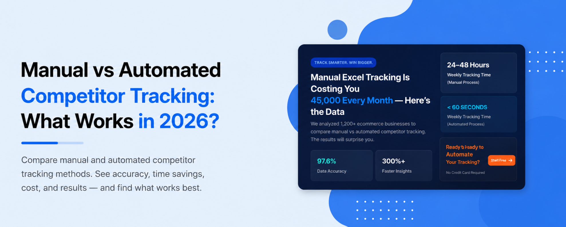 Manual Excel tracking vs AI-powered automated competitor tracking — Indian ecommerce seller comparison 2026